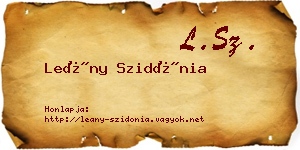 Leány Szidónia névjegykártya
